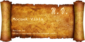 Mocsek Viola névjegykártya